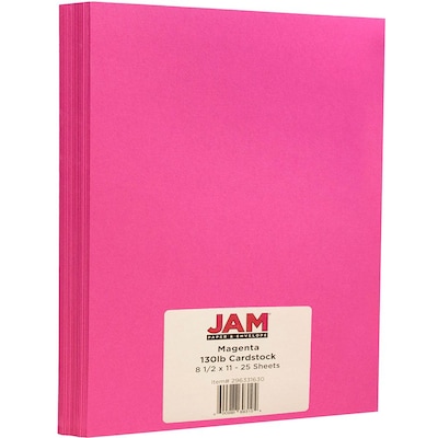 JAM Paper Extra Heavyweight 130 lb. Cardstock Paper 8.5 x 11 Peacock Blue  25 Sheets/Pack