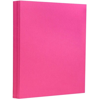 JAM Paper Extra Heavyweight 130 lb. Cardstock Paper 8.5 x 11 Magenta Pink  25 Sheets/Pack