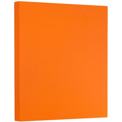 JAM Paper® Matte Cardstock, 8.5" x 11", 130lb Mandarin Orange, 25/pack