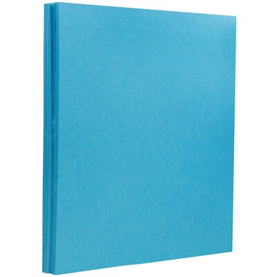 JAM Paper® Matte Cardstock, 8.5 x 11, 130lb Peacock Blue, 25/pack