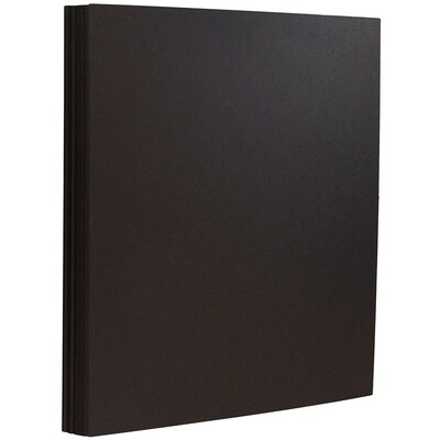 JAM Paper Extra Heavyweight 130 lb. Cardstock Paper, 8.5" x 11", Black, 25 Sheets/Pack (296731638)