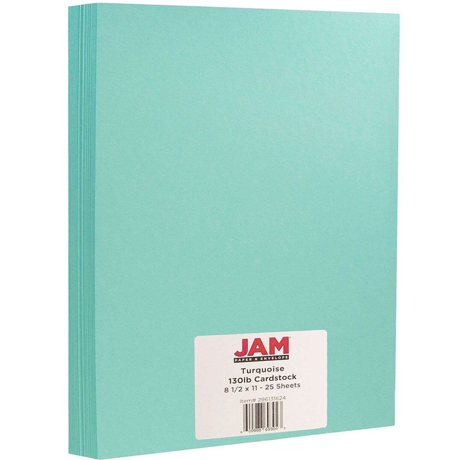 JAM Paper® Matte Cardstock, 8.5 x 11, 130lb Turquoise, 25/pack