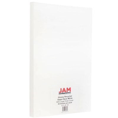 JAM Paper Strathmore 80 lb. Cardstock Paper, 8.5 x 14, Bright