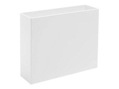 Poppin Plastic File Box, Letter Size, White (101272)