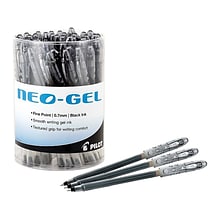 Pilot Neo-Gel Gel Pens, Fine Point, Black Ink, 48/Pack (84071)