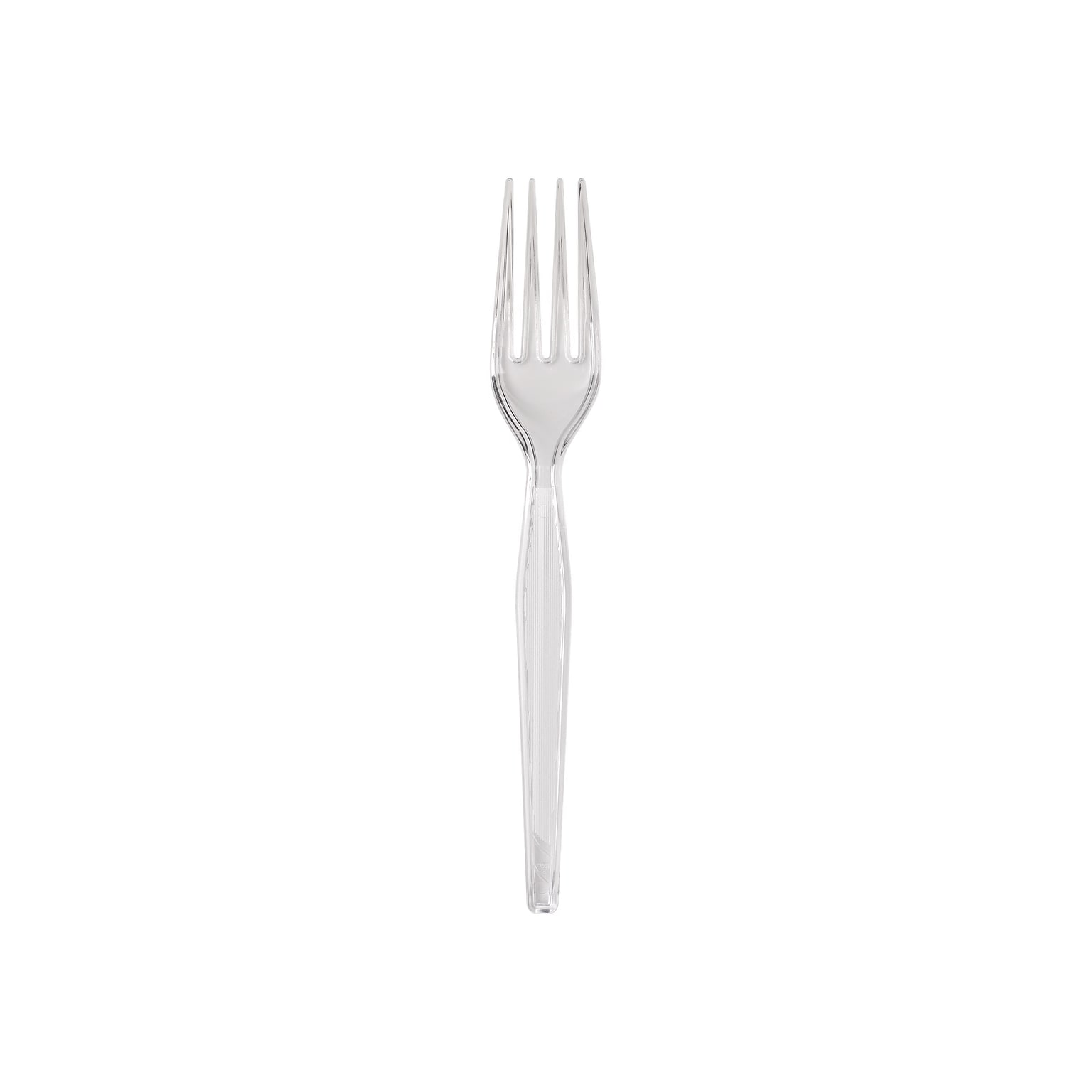 Dixie Polystyrene Forks, Heavy-Weight, Crystal, 1000/Carton (FH017)