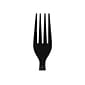 Dixie Individually Wrapped Plastic Fork, Heavy-Weight, Black, 1000/Carton (FH53C7)