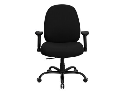 Flash Furniture HERCULES Fabric Executive Big & Tall Chair, Black (WL-715MG-BK-A-GG)