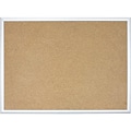 U Brands Basics Cork Bulletin Board, Silver Frame, 47H x 70W (023U00-01)