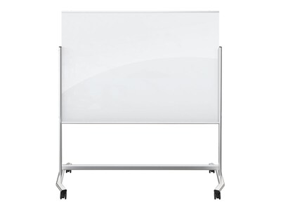 MooreCo Visionary Move Glass Dry-Erase Whiteboard, Metal Frame, 6 x 4 (74951)