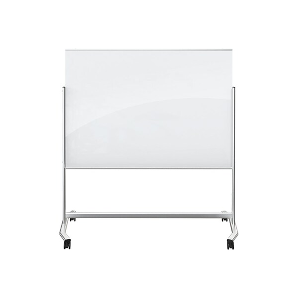 MooreCo Visionary Move Glass Dry-Erase Whiteboard, Metal Frame, 6 x 4 (74951)