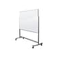 MooreCo Visionary Move Glass Dry-Erase Whiteboard, Metal Frame, 6' x 4' (74951)