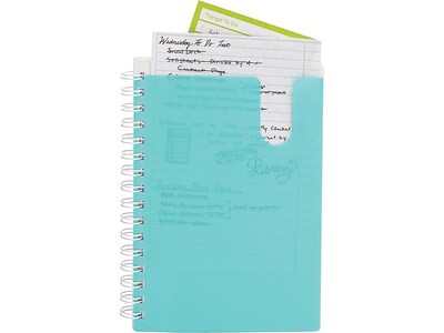 Poppin Pocket Notebook, 6" x 8.5", College Ruled, 80 Sheets, Blue (101351)