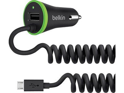 Belkin BOOST UP Micro USB Car Charger Universal, Black (F8M890BT04-BLK)