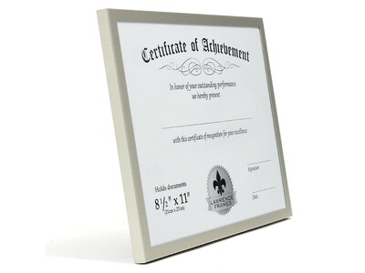 Lawrence Frames Document Metal Certificate Frame, Aluminum (240181)