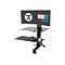 Ergotron WorkFit-S Dual Monitor Stand, Up to 24 Monitors, Black (33-349-200)