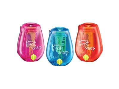 Bostitch Twist-n-Sharp Manual Pencil Sharpener, Assorted Colors (PS1-ADJ)