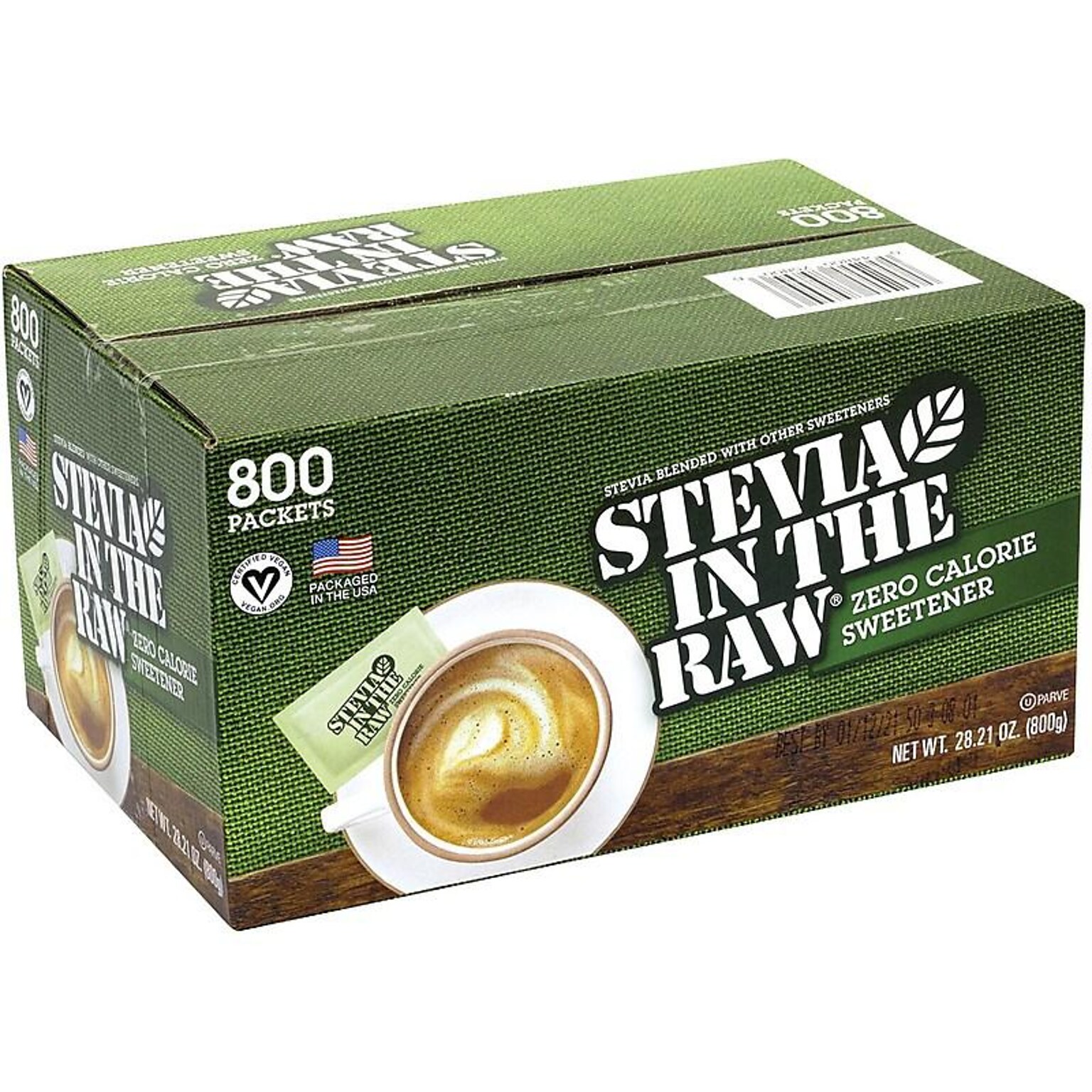 Stevia In The Raw Artificial Sweeteners, 800/Box (220-00441)