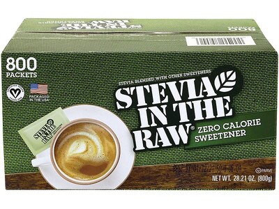 Stevia In The Raw Artificial Sweeteners, 800/Box (220-00441)