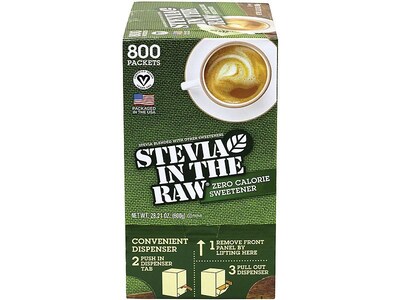 Stevia In The Raw Artificial Sweeteners, 800/Box (220-00441)