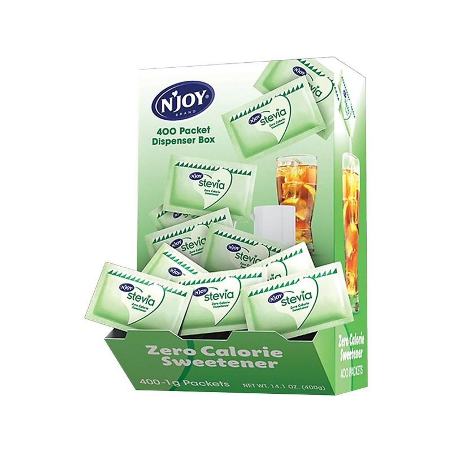 NJoy Stevia Artificial Sweeteners Packet, 400/Box (83221)
