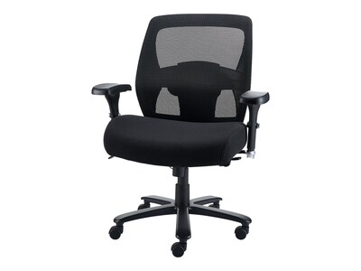 Quill Brand® Driscott Mesh Back Fabric Managers Big & Tall Chair, Black (28354)