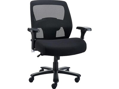 Quill Brand® Driscott Mesh Back Fabric Managers Big & Tall Chair, Black (28354)