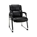 Quill Brand® Sonada Bonded Leather Back Leather Guest Chair, Black (28364-CC)