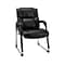 Quill Brand® Sonada Bonded Leather Back Leather Guest Chair, Black (28364-CC)