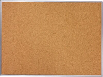 Quartet Cork Bulletin Board, Aluminum Frame, 8 x 4 (85349)