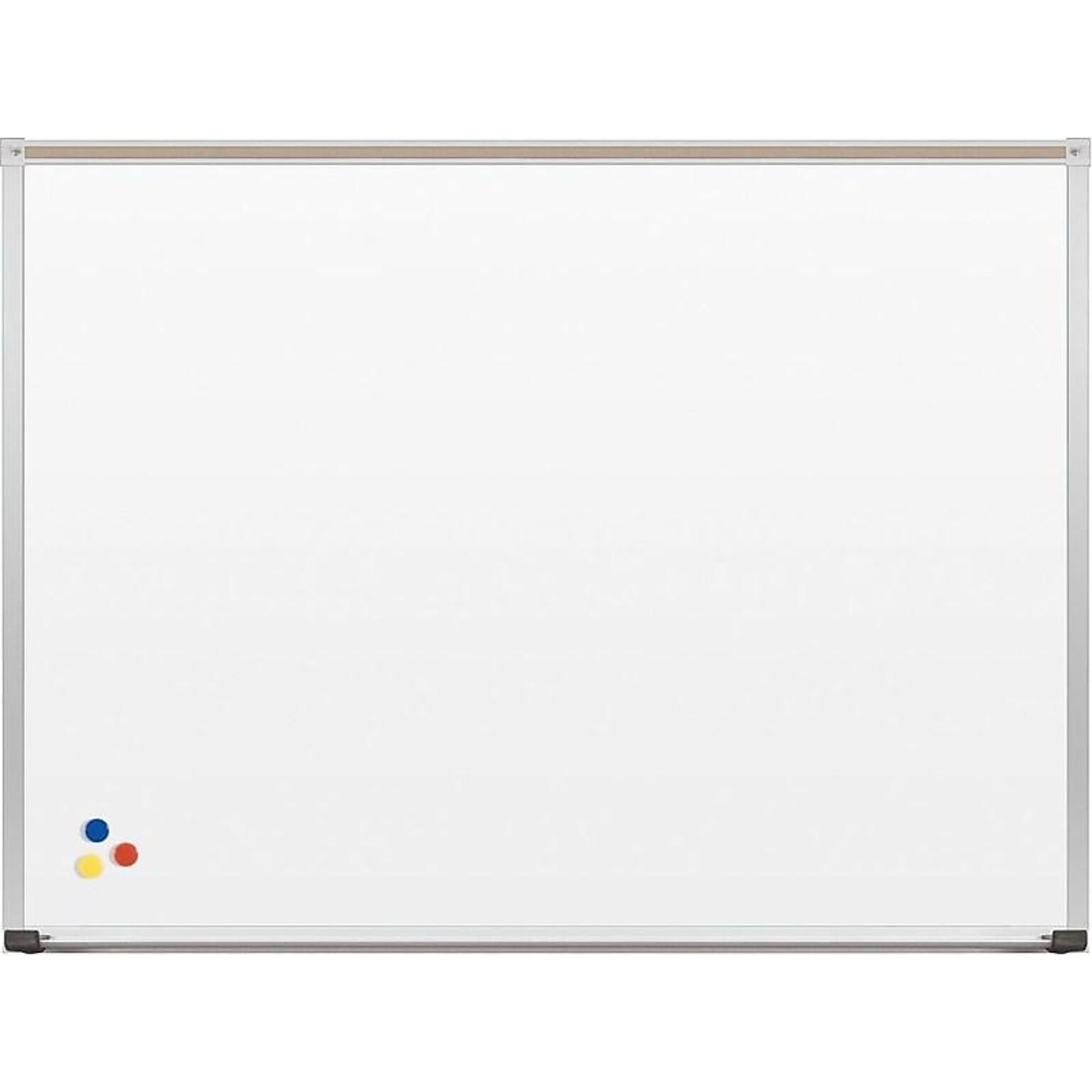 MooreCo Porcelain Dry-Erase Whiteboard, Anodized Aluminum Frame, 3 x 4 (202AC)