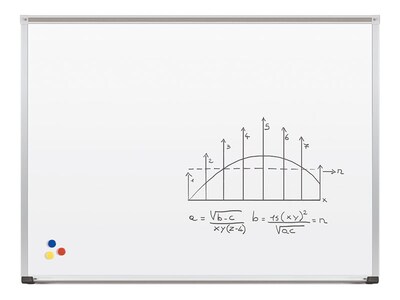 MooreCo Porcelain Dry-Erase Whiteboard, Anodized Aluminum Frame, 3 x 4 (202AC)