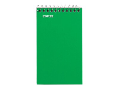 Staples Memo Pads, 3" x 5", College Ruled, Assorted Colors, 75 Sheets/Pad, 240 Pads/Pack (TR11491CT)