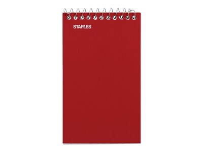 Staples Memo Pads, 3" x 5", College Ruled, Assorted Colors, 75 Sheets/Pad, 240 Pads/Pack (TR11491CT)