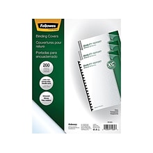 Fellowes Crystals Presentation Covers, Letter Size, Clear, 200/Pack (5204303)