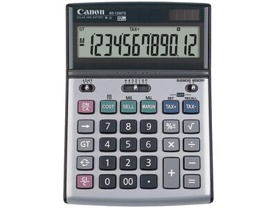 Canon BS-1200TS 8507A010AA 12-Digit Desktop Calculator, Metallic