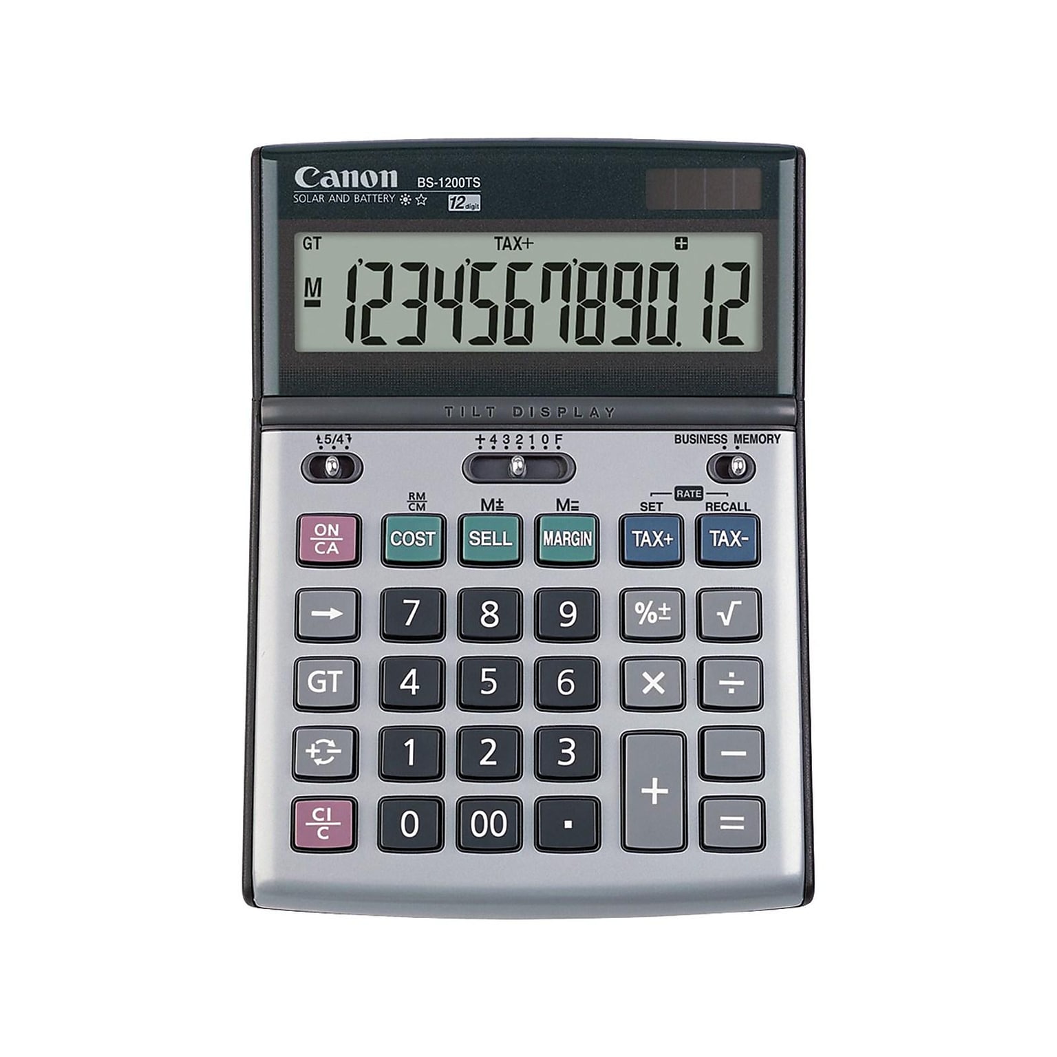 Canon BS-1200TS 8507A010AA 12-Digit Desktop Calculator, Metallic