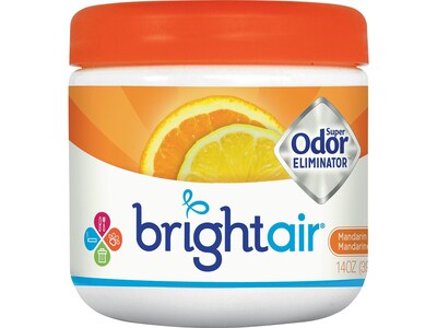 Bright Air Super Odor Eliminator Solid Air Freshener, Mandarin Orange & Fresh Lemon (900013)