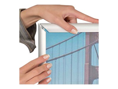 Azar Sign Holders, 8.5" x 11", Tabletop, Silver Aluminum, 10/Pack (300208-SLV)