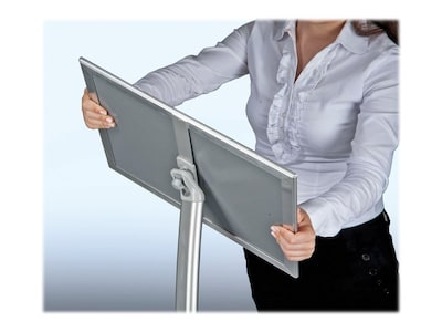 Azar Sign Holder, 11" x 17", Silver Metal (300237-SLV)