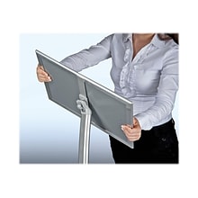 Azar Sign Holder, 11 x 17, Silver Metal (300237-SLV)