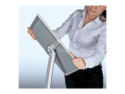Azar Sign Holder, 11" x 17", Silver Metal (300237-SLV)