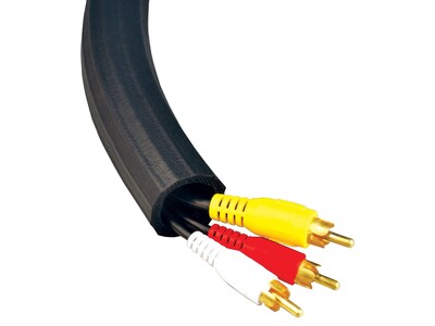 UT Wire 12 Rubber Wrap Cable Concealer, Black (UTW-FCW12-BK)