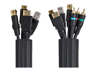 UT Wire 12' Rubber Wrap Cable Concealer, Black (UTW-FCW12-BK)