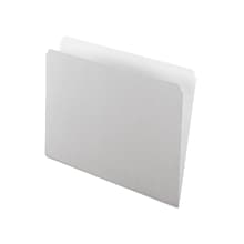 Pendaflex Two-Tone File Folders, Straight-Cut Tab, Letter Size, Gray, 100/Box (PFX 152 GRA)