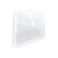 JAM Paper Poly Envelope with Hook & Loop Closure, 2 Expansion, Letter Size, Clear, 12/Pack (218V2CL