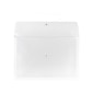 JAM Paper Poly Envelope with Button & String Tie Closure, 1" Expansion, Legal Size, Clear, 12/Pack (219B1CL)