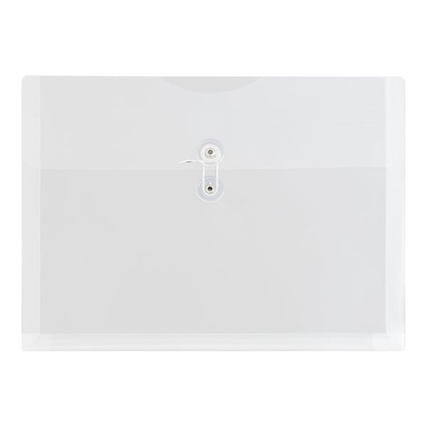  JAM PAPER Plastic Envelopes with Button & String Tie Closure -  Large Square - 13 x 13 - Clear - 12/Pack : Filing Envelopes : Office  Products