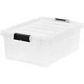 Staples Store-It-All 46.8 Qt. Latch Lid Storage Tote, Clear (51714-CC)