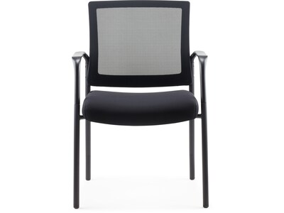 Quill Brand® Dedham Mesh Back Fabric Guest Chair, Black (51479-CC)